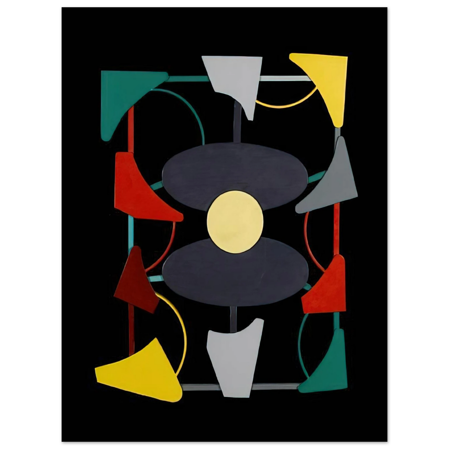 Gyula Kosice - Planos y color liberados - 1947  75x100 cm / 30x40inches Fine Art Poster
