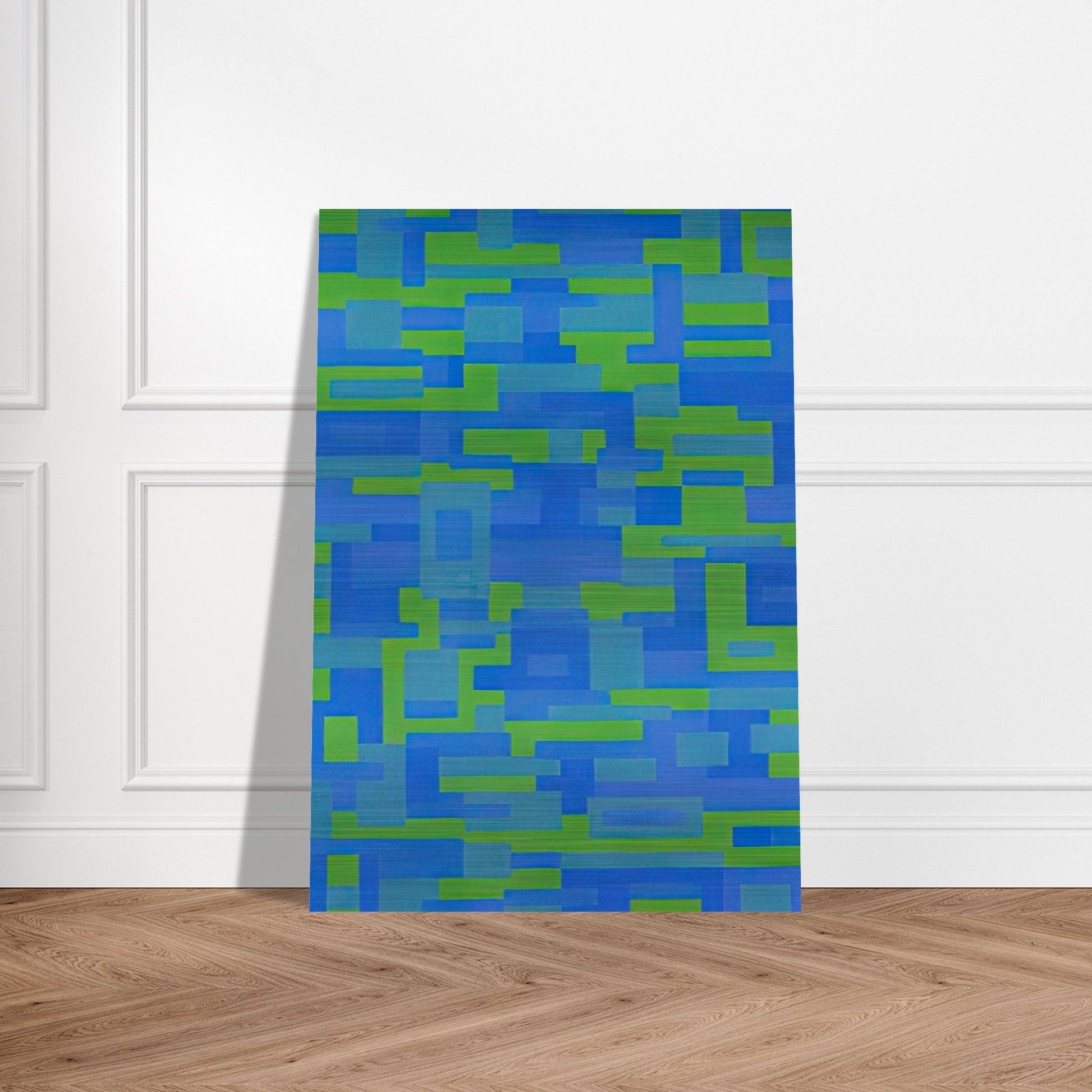 Blue-Green Painting - 1948 - Ad Reinhardt Brushed Aluminum Print - 70x100 cm / 28x40 inches | Ad Reinhardt Aluminum Print | Ad Reinhardt Prints
