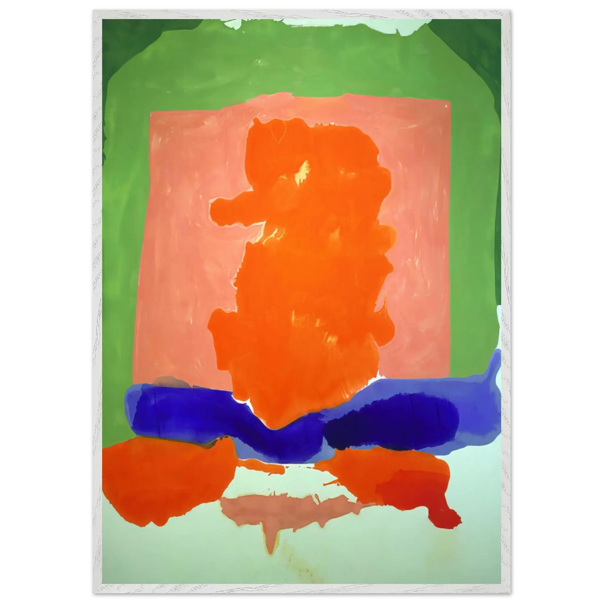 Helen Frankenthaler - Small s Paradise - 1964 Wall art - 20x25 cm / 8x10 Inches - Premium Wooden Framed Poster With Fine Art Paper - Wood frame