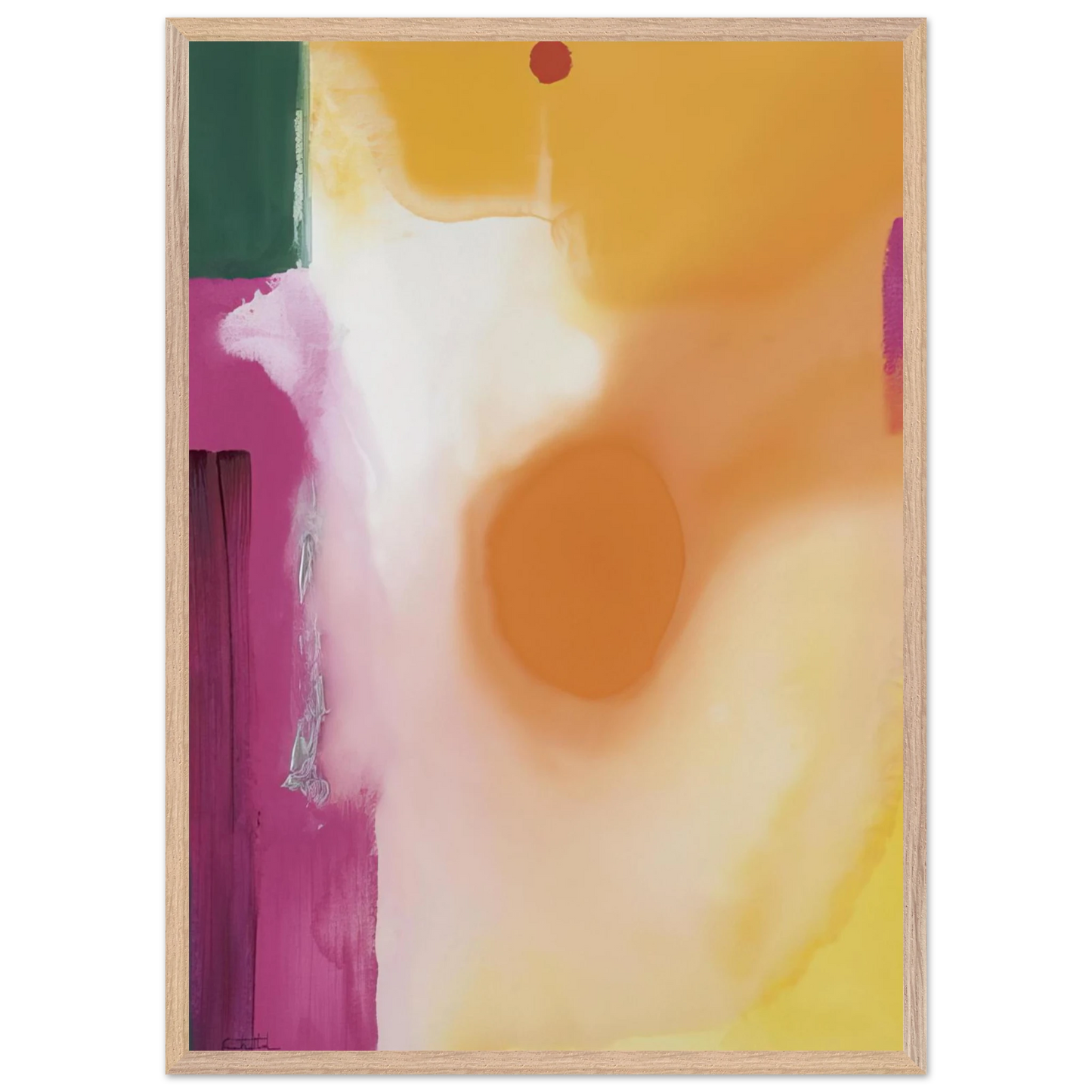 Helen Frankenthaler - Bullseye - 1989 Wall art - 13x18 cm / 5x7 inches - Premium Wooden Framed Poster With Fine Art Paper-canvas - Black frame