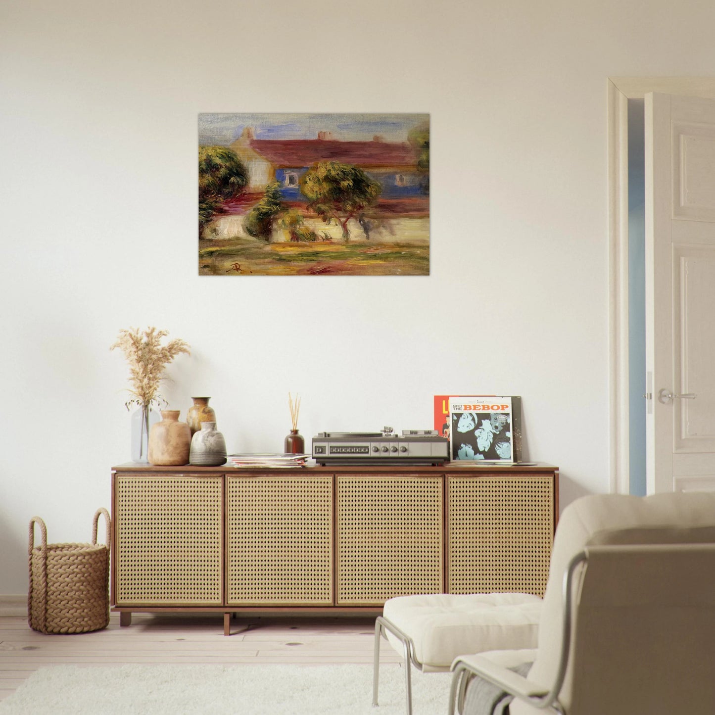 The Artist s House - Pierre-Auguste Renoir Brushed Aluminum Print - 70x100 cm / 28x40 inches | Pierre-Auguste Renoir Aluminum Print | Pierre-Auguste Renoir Prints