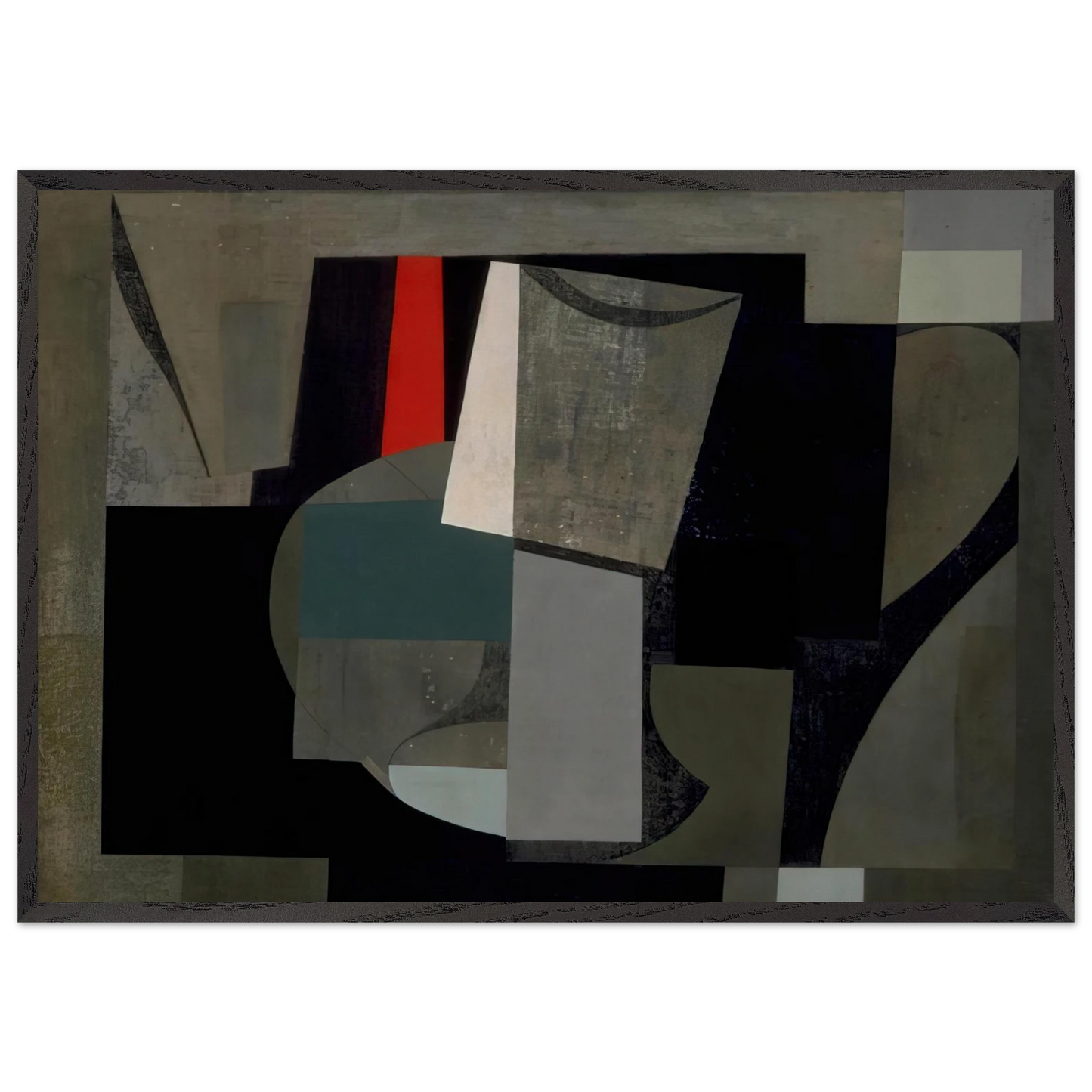 1934-6 painting - still life - 1936 - Ben Nicholson 70x100 cm / 28x40 inches Framed Art Print – Black Wooden Frame