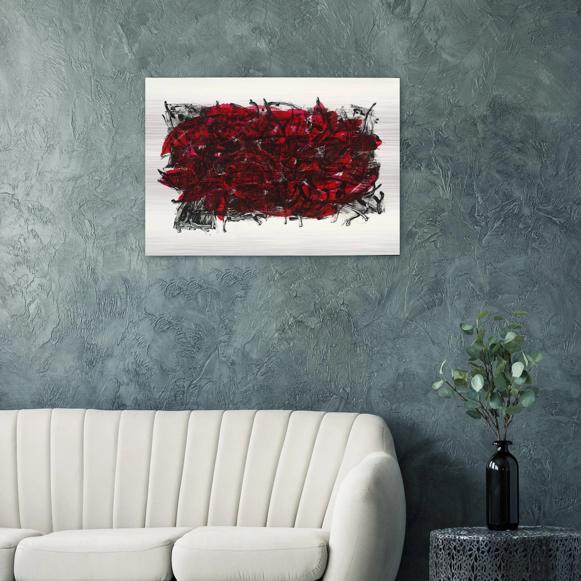 Leaves III 1967 - Jean-Paul Riopelle Brushed Aluminum Print - 70x100 cm / 28x40 inches | Jean-Paul Riopelle Aluminum Print | Jean-Paul Riopelle Prints