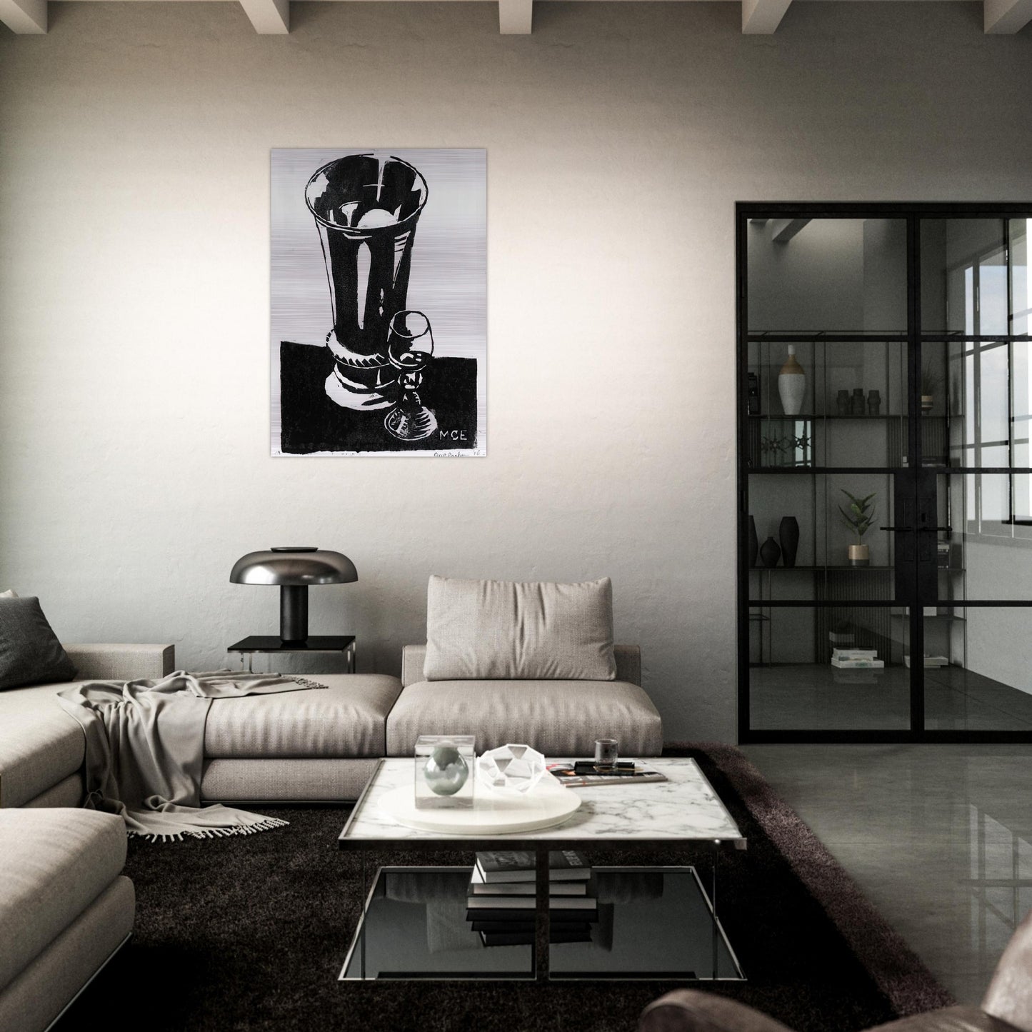 STILL LIFE 1917 - MC Escher Brushed Aluminum Print - 70x100 cm / 28x40 inches | MC Escher Aluminum Print | MC Escher Prints