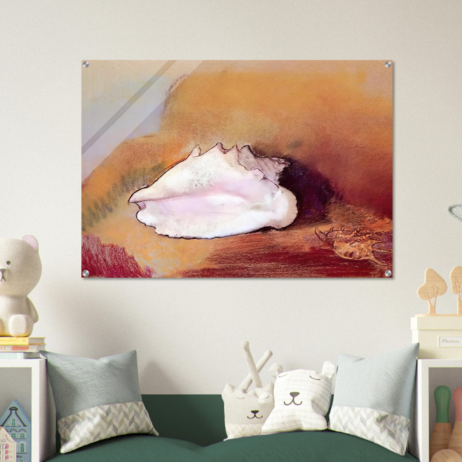 THE SEASHELL 1912 - Odilon Redon Acrylic Print - 70x100 cm / 28x40″ inches