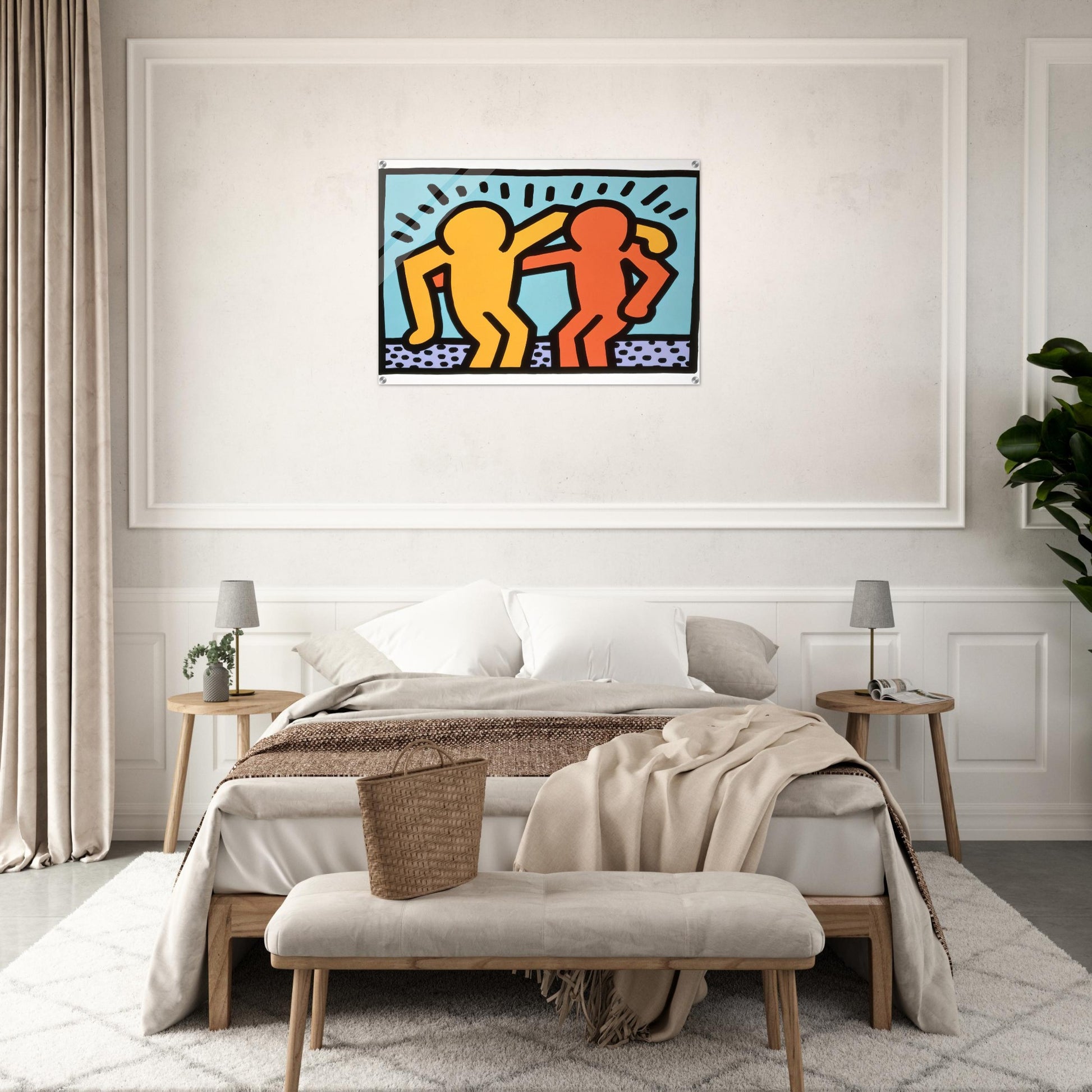 BEST BUDDIES 1990 - Keith Haring Acrylic Print - 70x100 cm / 28x40″ inches