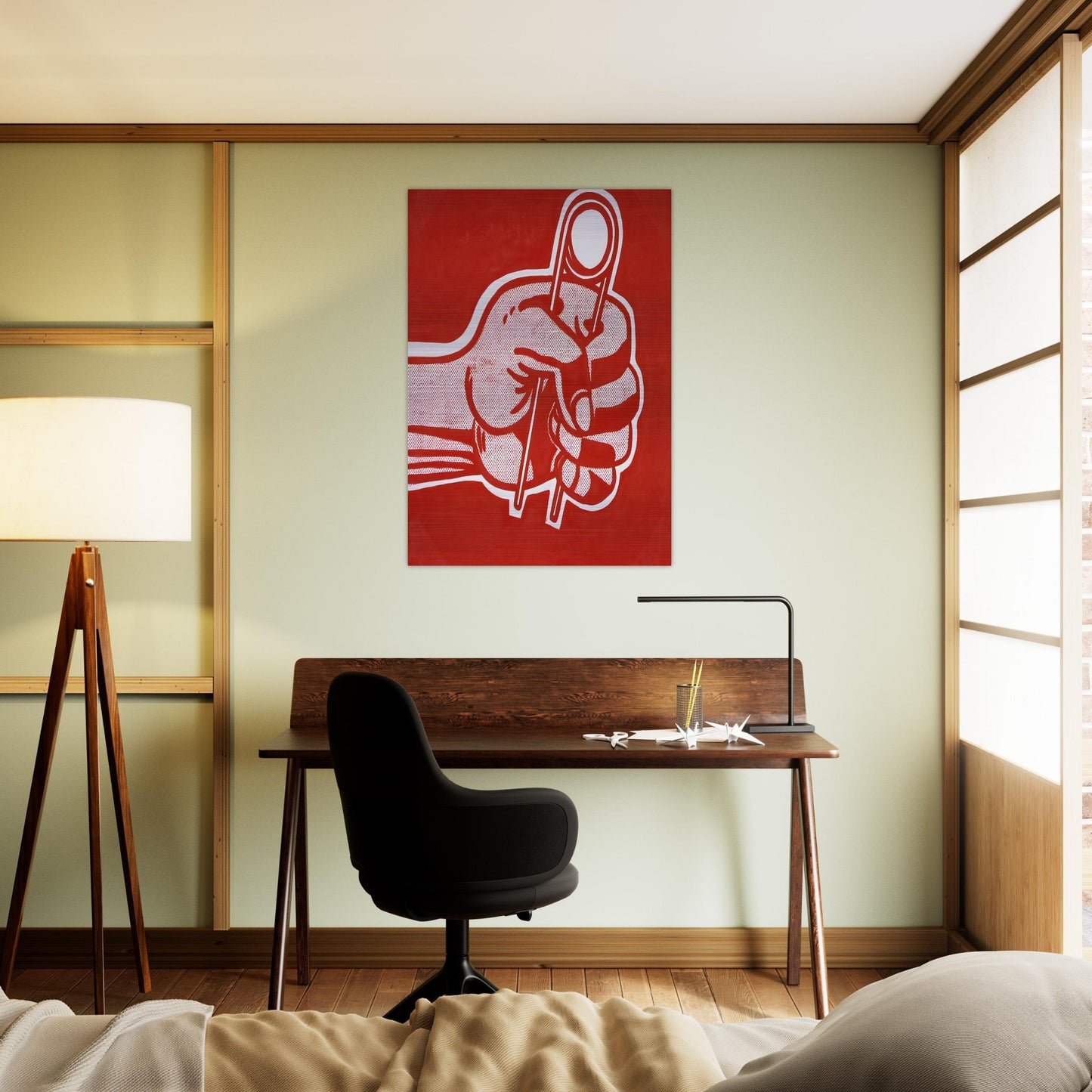 THE GRIP 1962 - Roy Lichtenstein Brushed Aluminum Print - 70x100 cm / 28x40 inches | Roy Lichtenstein Aluminum Print | Roy Lichtenstein Prints