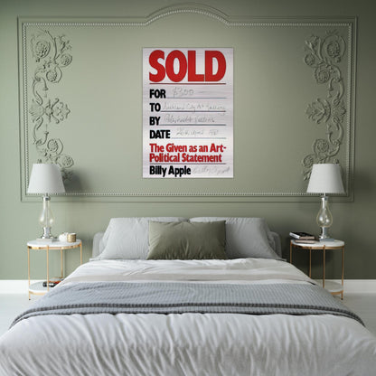 Sold - 1981 - Billy Apple Brushed Aluminum Print - 70x100 cm / 28x40 inches | Billy Apple Aluminum Print | Billy Apple Prints