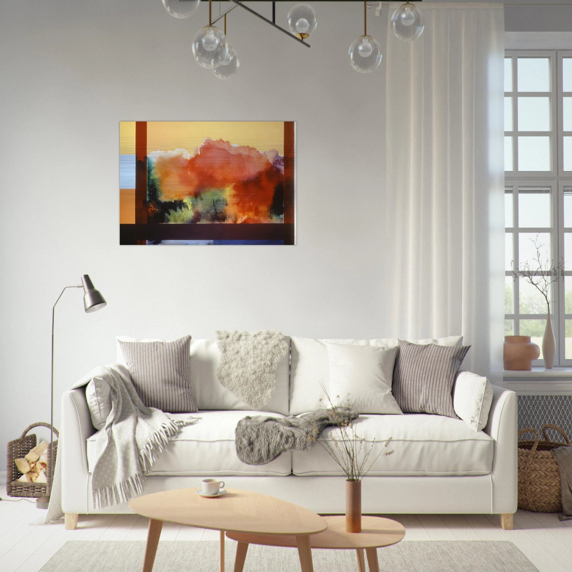 For The Gypsy and His Daughter - 1985 - Ronnie Landfield Brushed Aluminum Print - 70x100 cm / 28x40 inches | Ronnie Landfield Aluminum Print | Ronnie Landfield Prints
