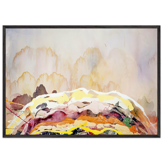 Danish Opera - 1969 - Ronnie Landfield 70x100 cm / 28x40 inches Framed Art Print – Black Wooden Frame