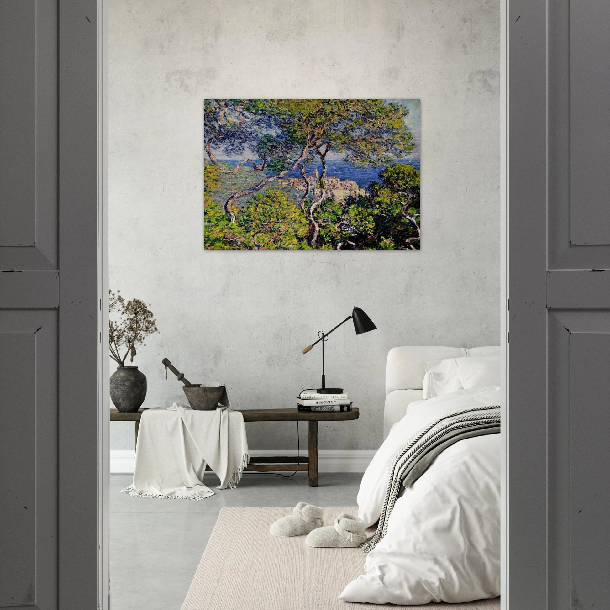 Bordighera - claude monet Brushed Aluminum Print - 70x100 cm / 28x40 inches | claude monet Aluminum Print | claude monet Prints