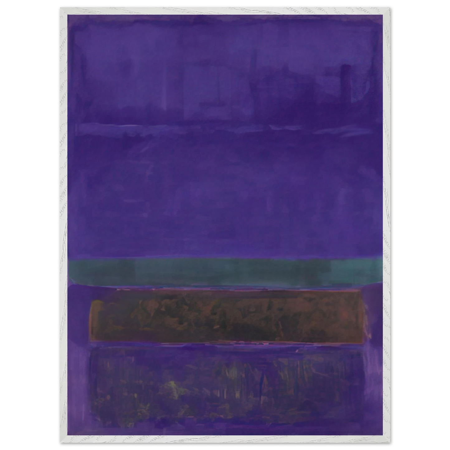 Mark Rothko - Untitled [Blue, Green, and Brown] - 1952 Wall Art - 30x40 cm / 12x16 inches - Premium Wooden Framed Poster With Fine Art Paper-canvas - Black frame
