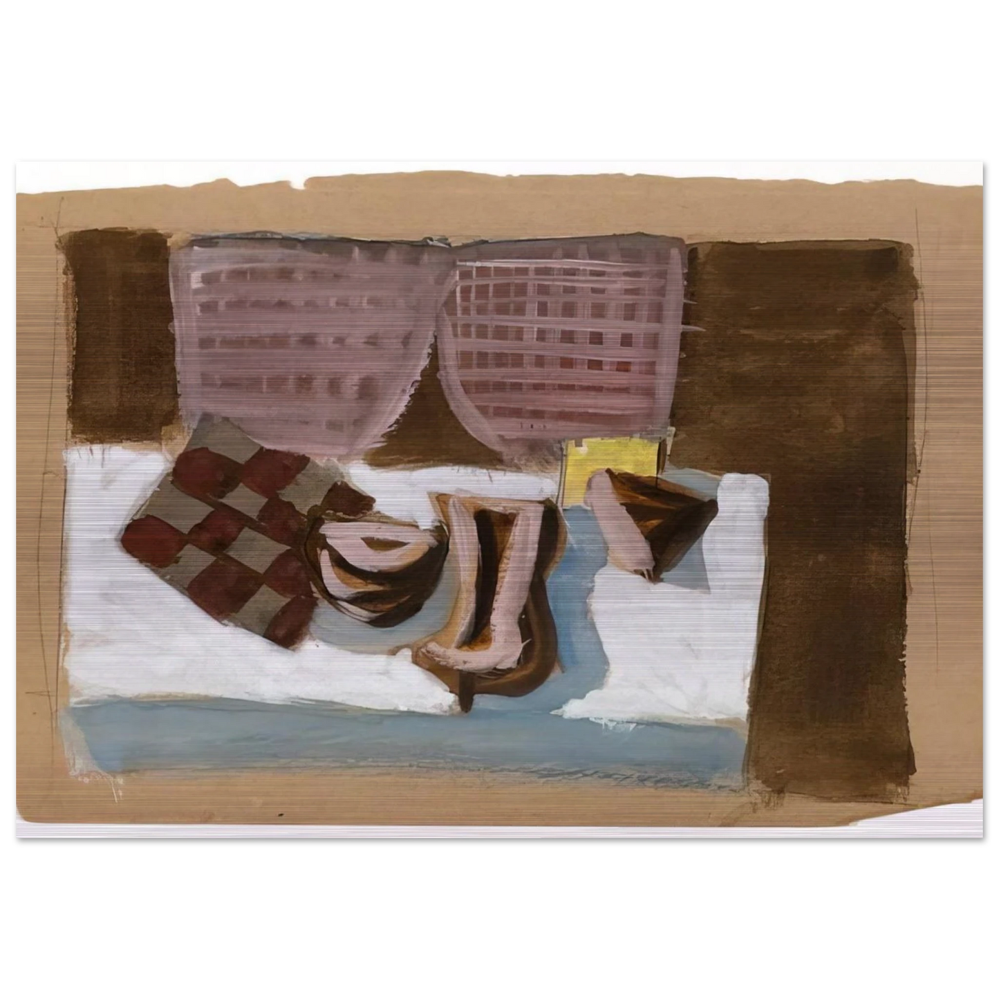 Untitled Arizona Still Life - 1938 - Adolph Gottlieb Brushed Aluminum Print - 70x100 cm / 28x40 inches | Adolph Gottlieb Aluminum Print | Adolph Gottlieb Prints