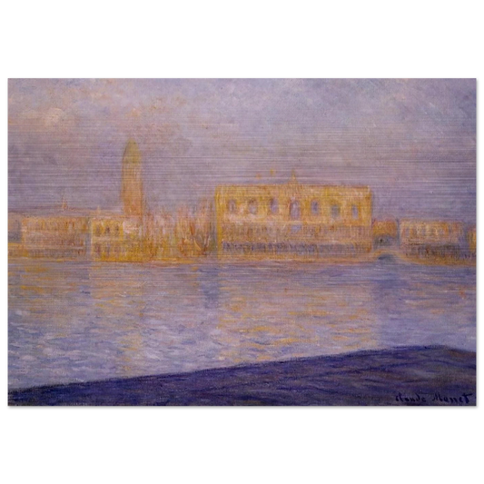 The Doges' Palace Seen from San Giorgio Maggiore 2 - claude monet Brushed Aluminum Print - 70x100 cm / 28x40 inches | claude monet Aluminum Print | claude monet Prints