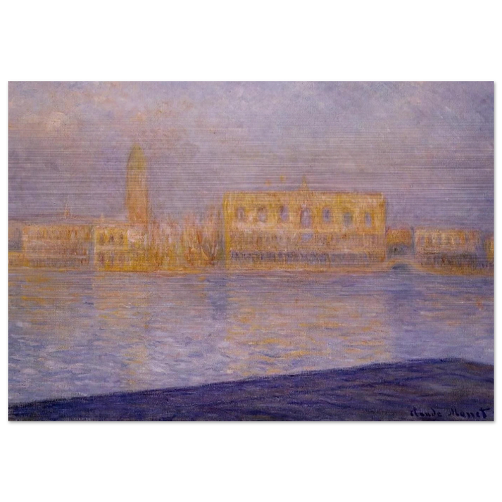 The Doges' Palace Seen from San Giorgio Maggiore 2 - claude monet Brushed Aluminum Print - 70x100 cm / 28x40 inches | claude monet Aluminum Print | claude monet Prints