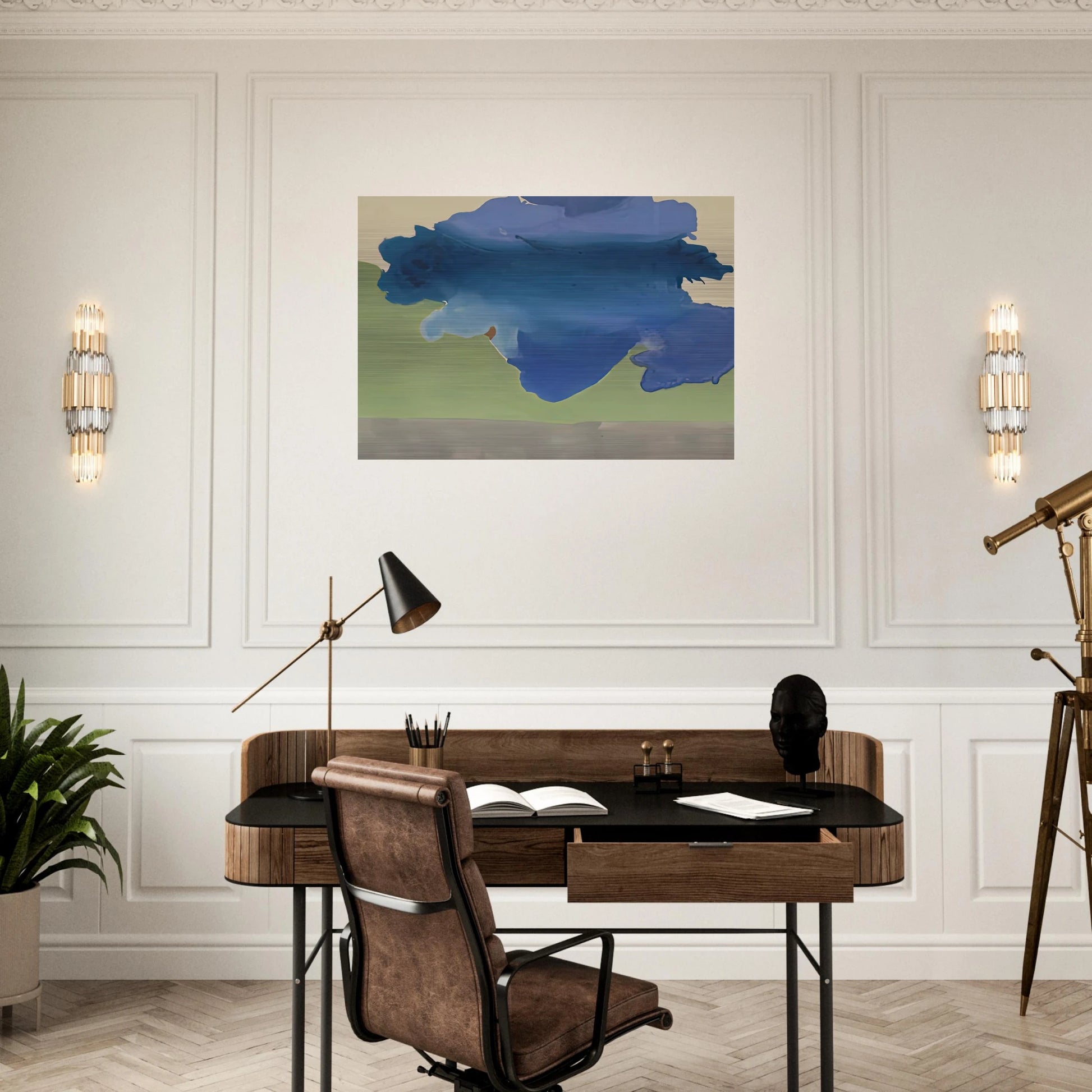 The Bay, 1963- - Helen Frankenthaler Brushed Aluminum Print - 70x100 cm / 28x40 inches | Helen Frankenthaler Aluminum Print | Helen Frankenthaler Prints