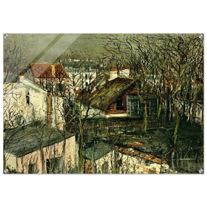 THE BERLIOZ HOUSE - Maurice Utrillo Acrylic Print - 70x100 cm / 28x40″ inches