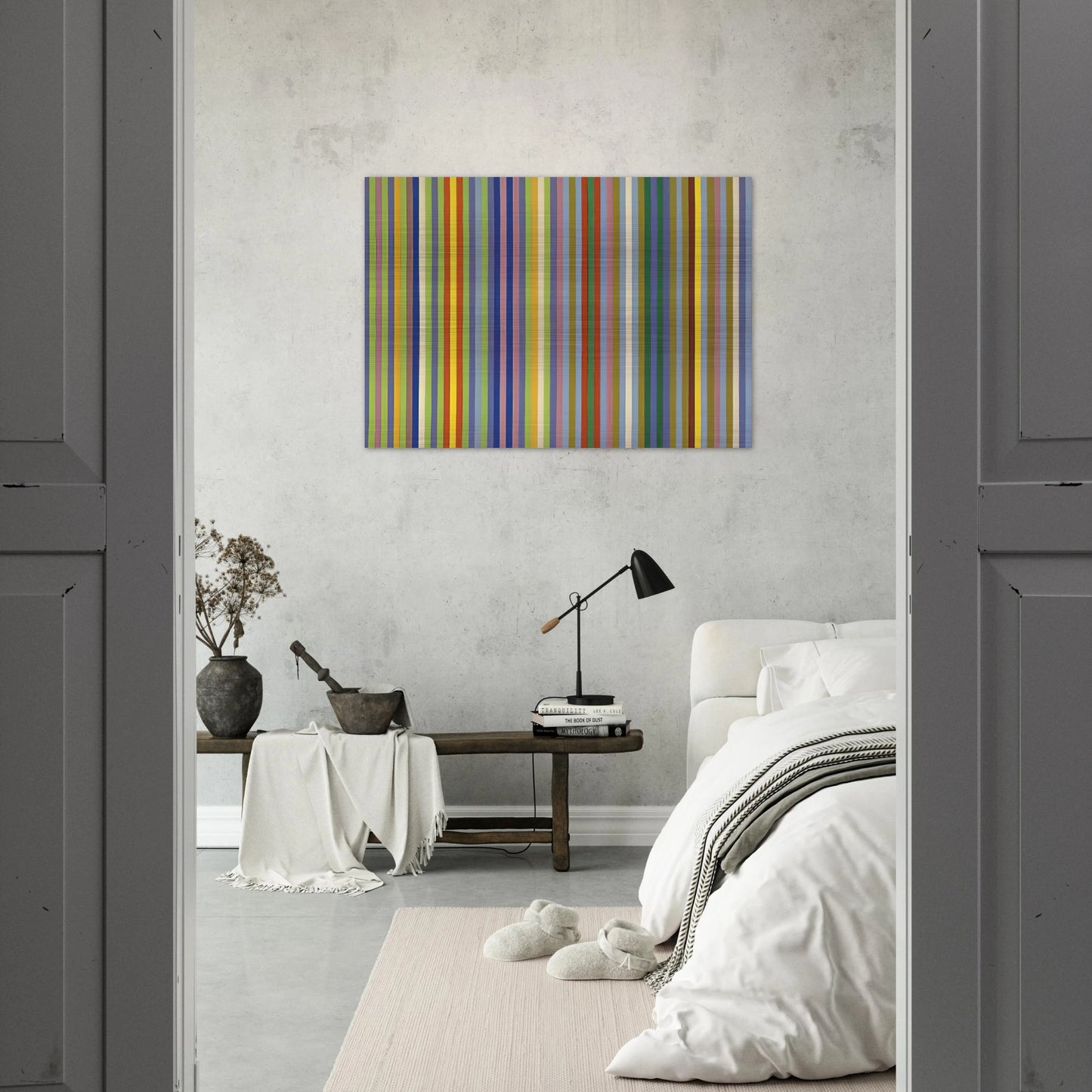Lemon Ice - 1965 - Gene Davis Brushed Aluminum Print - 70x100 cm / 28x40 inches | Gene Davis Aluminum Print | Gene Davis Prints