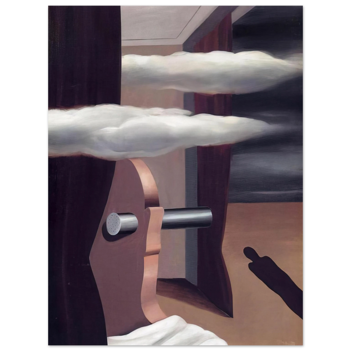 Rene Magritte - THE CATAPULT OF DESERT 1926  75x100 cm / 30x40inches Fine Art Poster