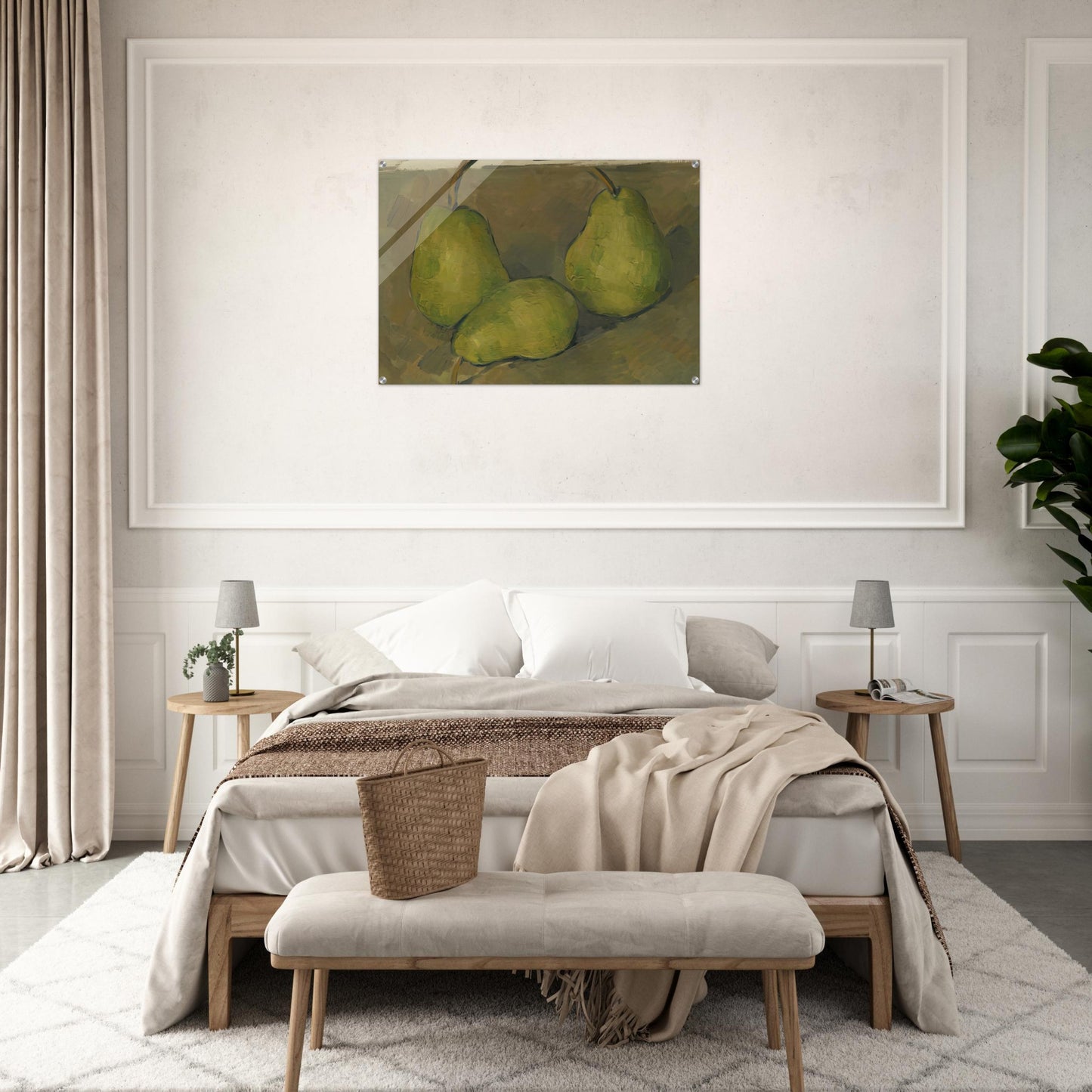 Three Pears - Paul Cézanne Acrylic Print - 70x100 cm / 28x40″ inches | Paul Cézanne Wall Art | Paul Cézanne Prints