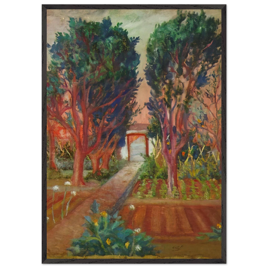 THE VEGETABLE GARDEN OF LLANER - Salvador Dali 70x100 cm / 28x40 inches Framed Art Print – Black Wooden Frame