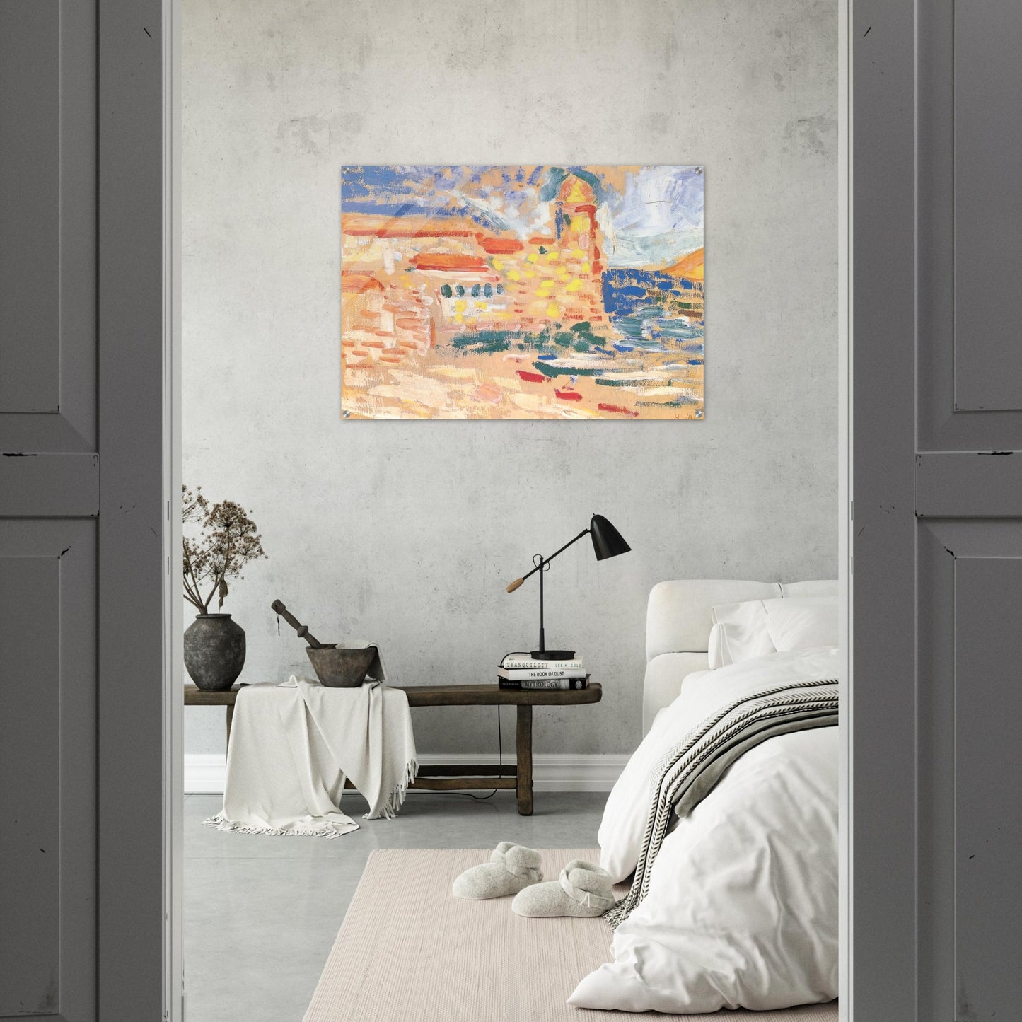VIEW OF COLLIOURE WITH CHURCH 1905 - Henri Matisse Acrylic Print - 70x100 cm / 28x40″ inches | Henri Matisse Wall Art | Henri Matisse Prints