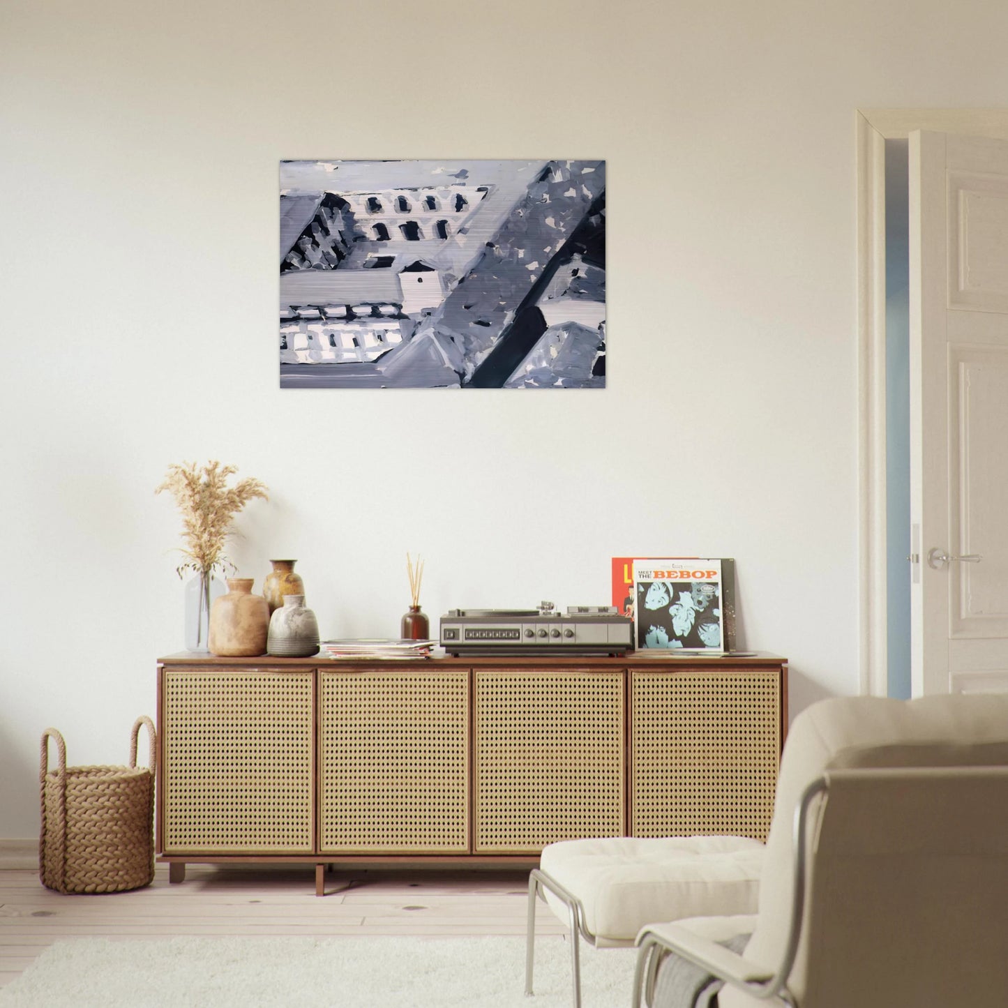 TOWNSCAPE M5 1968 - Gerhard Richter Brushed Aluminum Print - 70x100 cm / 28x40 inches | Gerhard Richter Aluminum Print | Gerhard Richter Prints