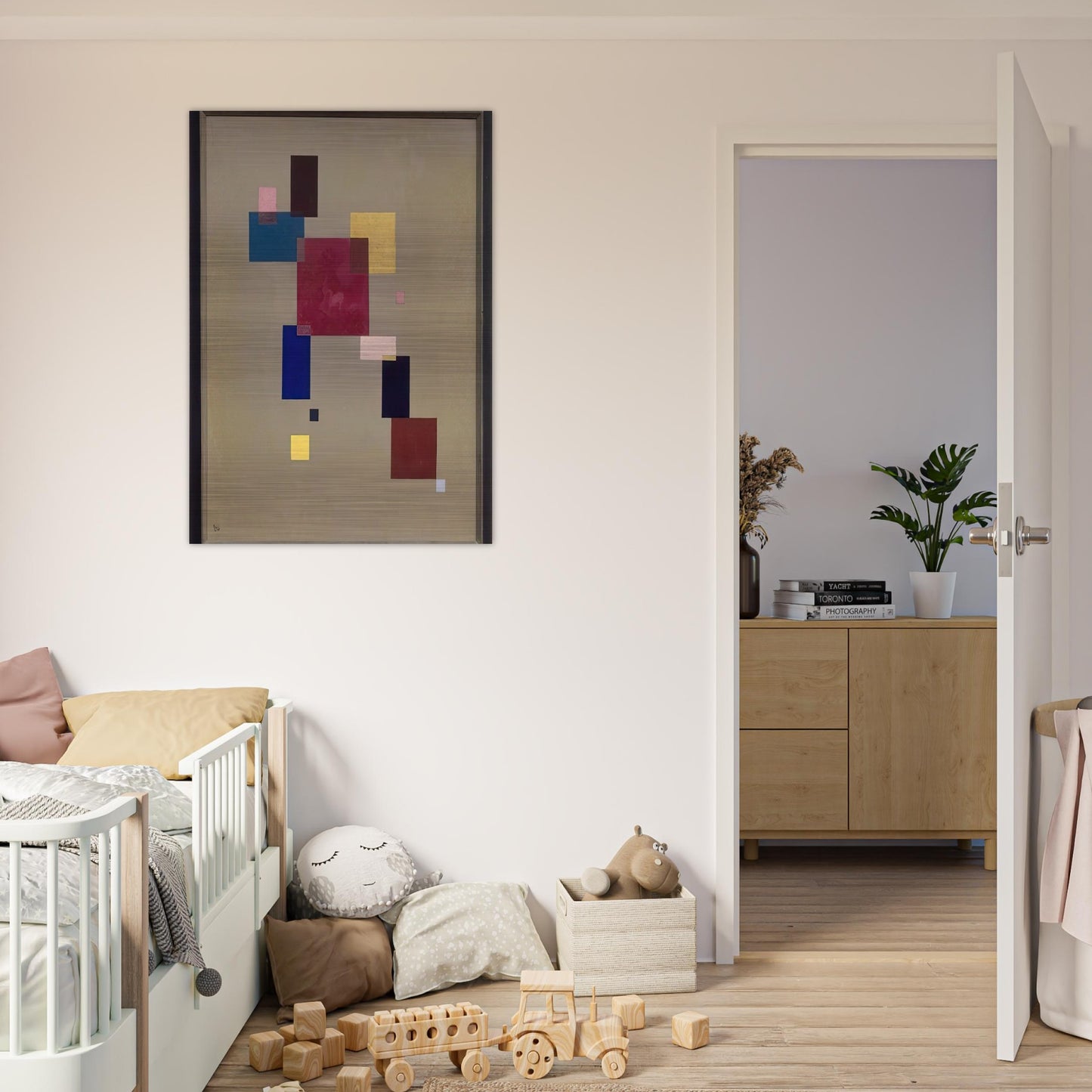 THREE RECTANGLES 1930 - Wassily Kandinsky Brushed Aluminum Print - 70x100 cm / 28x40 inches | Wassily Kandinsky Aluminum Print | Wassily Kandinsky Prints