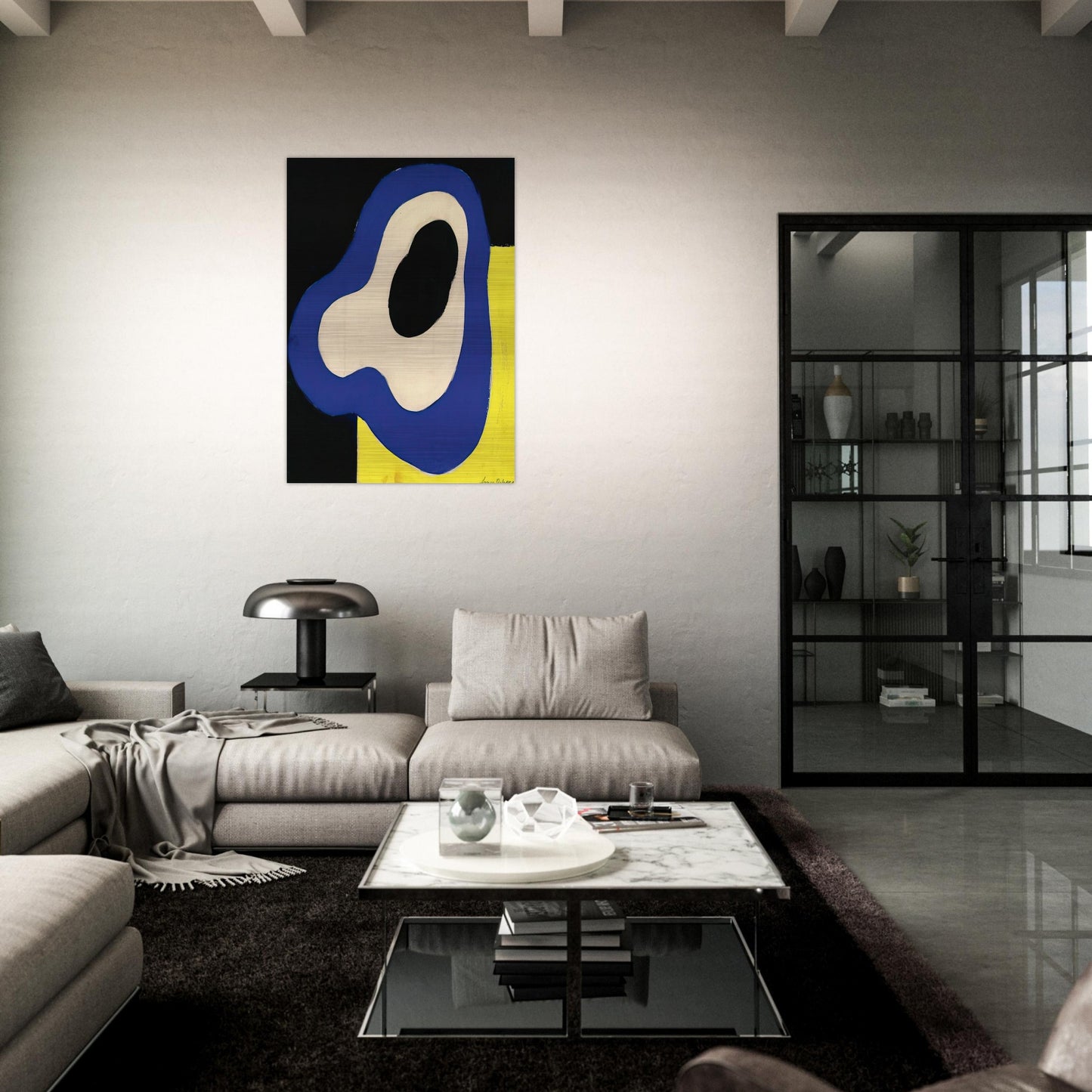 RYTHME - Sonia Delaunay Brushed Aluminum Print - 70x100 cm / 28x40 inches | Sonia Delaunay Aluminum Print | Sonia Delaunay Prints
