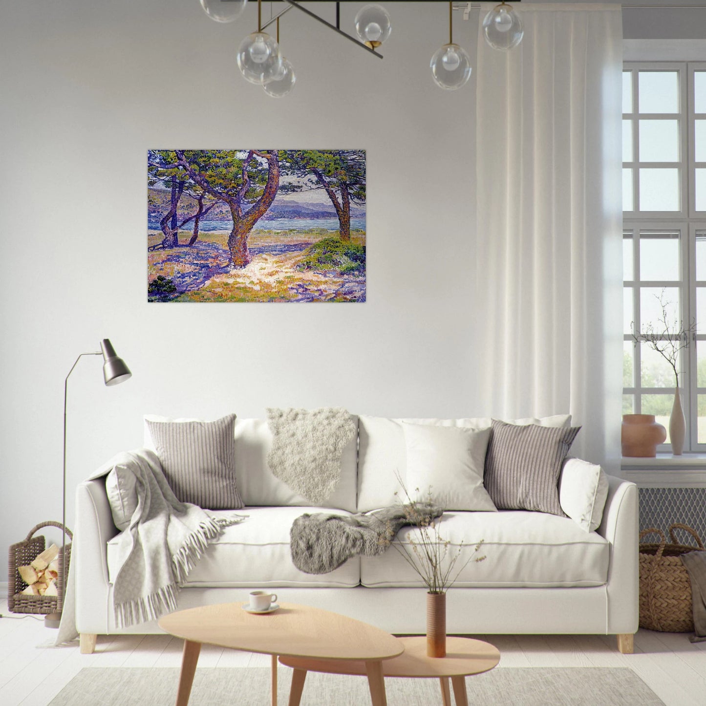 IL MEDITERRANEO PRESSO LE LAVANDOU - Theo van Rysselberghe Brushed Aluminum Print - 70x100 cm / 28x40 inches | Theo van Rysselberghe Aluminum Print | Theo van Rysselberghe Prints