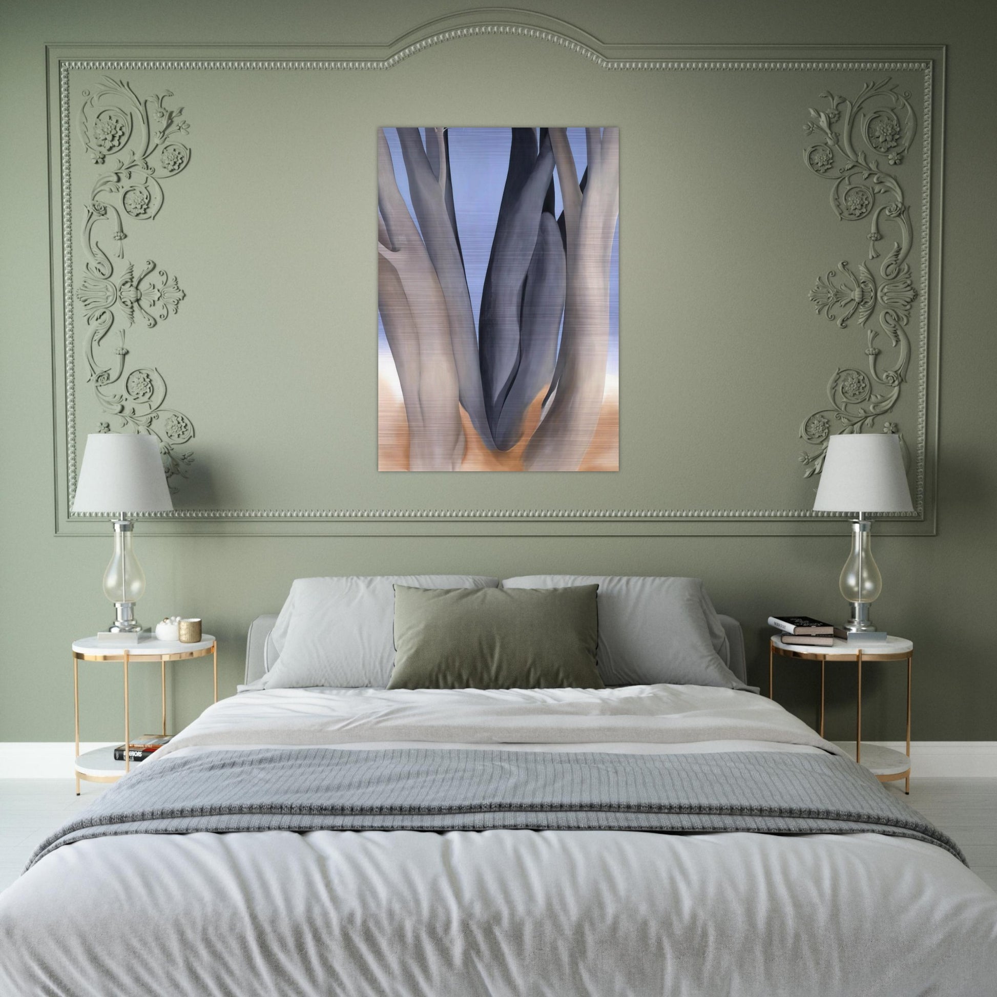Dark Tree Trunks - Georgia O'Keeffe Brushed Aluminum Print - 70x100 cm / 28x40 inches | Georgia O'Keeffe Aluminum Print | Georgia O'Keeffe Prints
