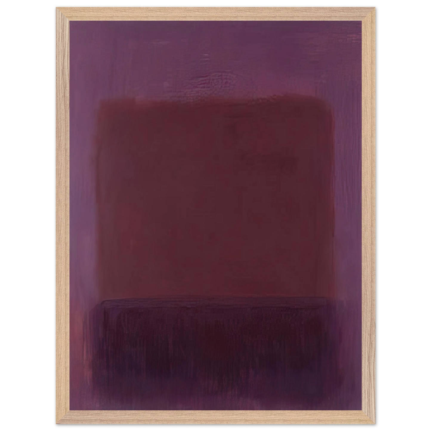 Mark Rothko - Purple Brown - 1957 Wall Art - 21x29.7 cm / 8x12" - Premium Wooden Framed Poster With Fine Art Paper - Wood frame