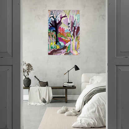 L'hiver dans les bois - 1965 - Charles Lapicque Brushed Aluminum Print - 70x100 cm / 28x40 inches | Charles Lapicque Aluminum Print | Charles Lapicque Prints
