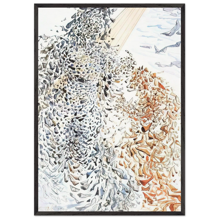 OPPOSITION - Salvador Dali 70x100 cm / 28x40 inches Framed Art Print – Black Wooden Frame