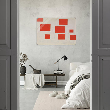 Komposition mit 8 roten Rechtecken Composition with 8 Red Rectangles - 1964 - Blinky Palermo Acrylic Print - 70x100 cm / 28x40″ inches