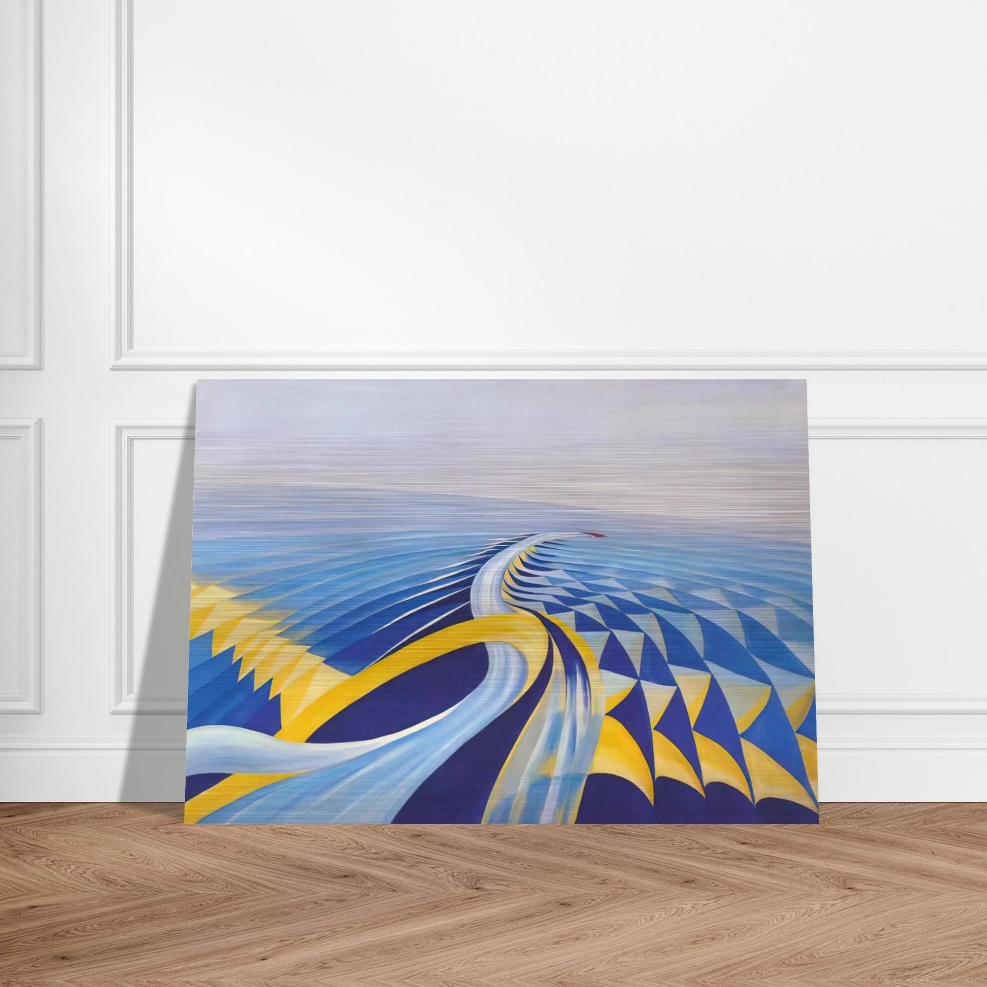 Speeding Motorboat - 1923 - Benedetta Cappa Brushed Aluminum Print - 70x100 cm / 28x40 inches | Benedetta Cappa Aluminum Print | Benedetta Cappa Prints