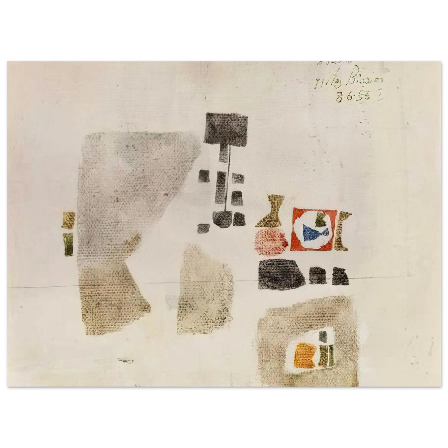 Julius Bissier - Komposition - 1956  75x100 cm / 30x40inches Fine Art Poster