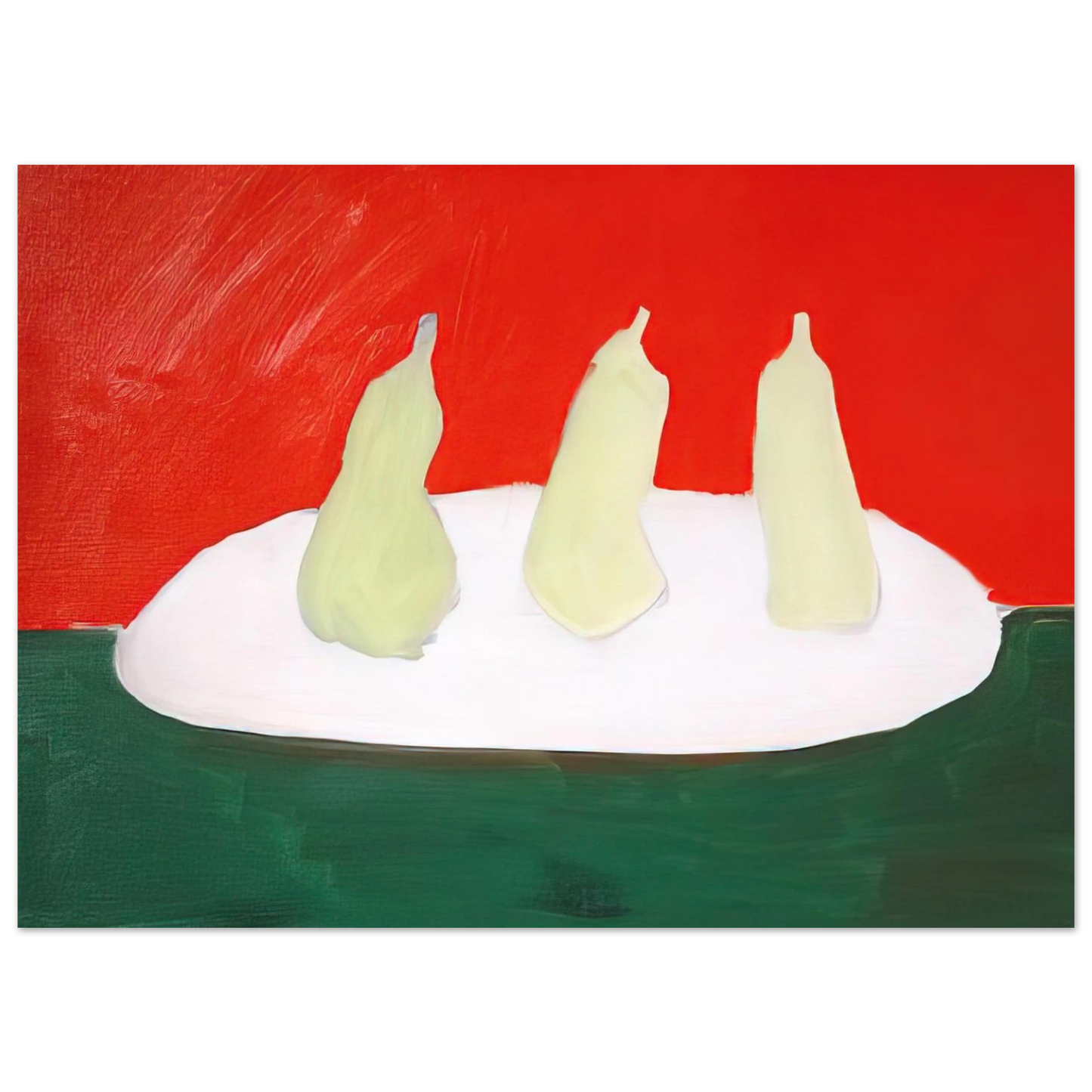 Nicolas de Stael - Nature morte, poires, fond vert et orange - Art Informel Fine Art Poster