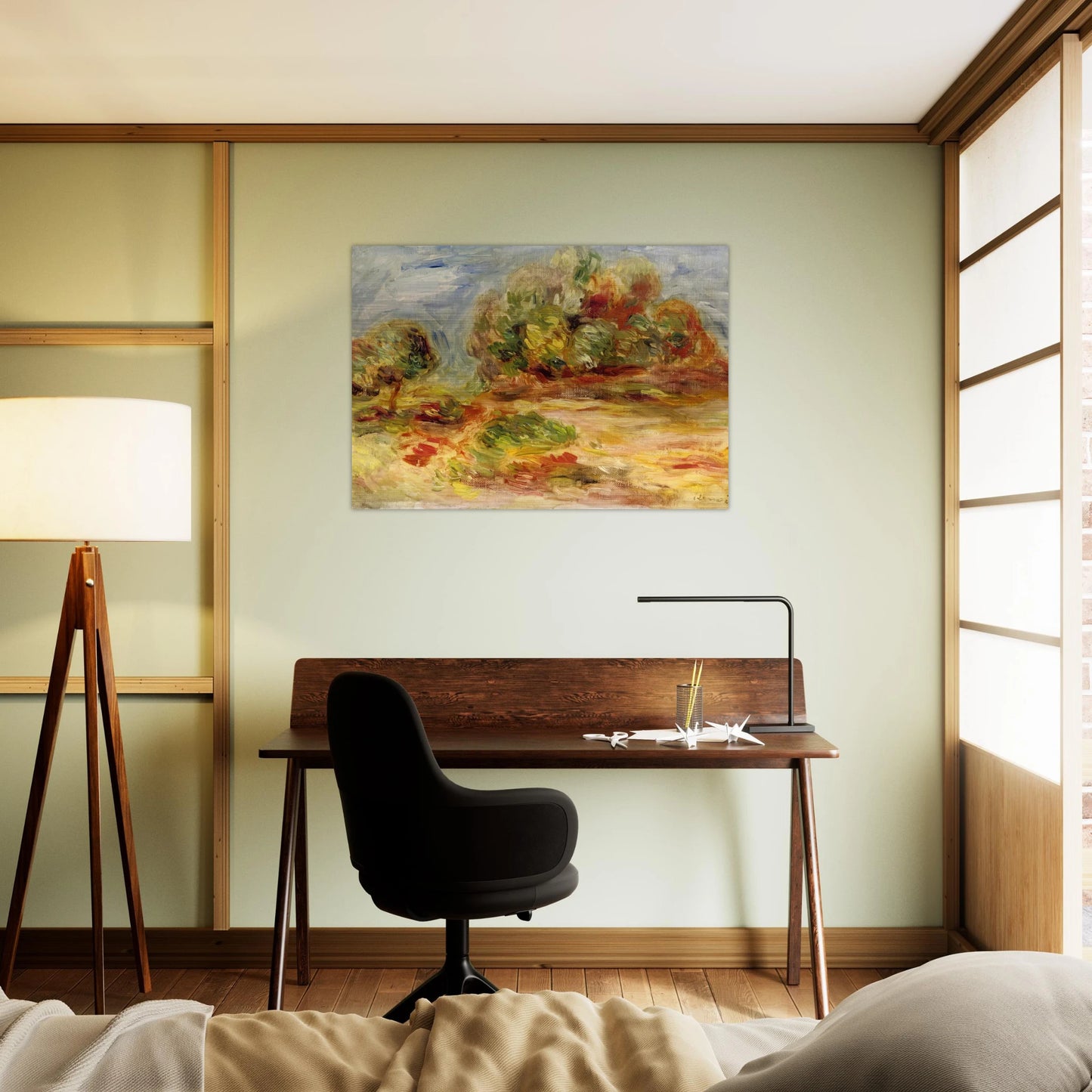 Cagnes Landscape - Pierre-Auguste Renoir Brushed Aluminum Print - 70x100 cm / 28x40 inches | Pierre-Auguste Renoir Aluminum Print | Pierre-Auguste Renoir Prints