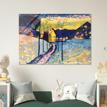 WINTER LANDSCAPE 1909 - Wassily Kandinsky Acrylic Print - 70x100 cm / 28x40″ inches