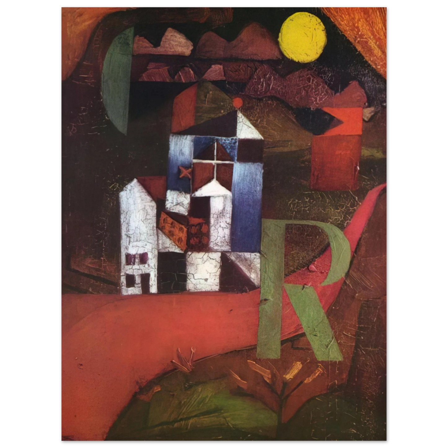 Paul Klee - VILLA R 1919  75x100 cm / 30x40inches Fine Art Poster