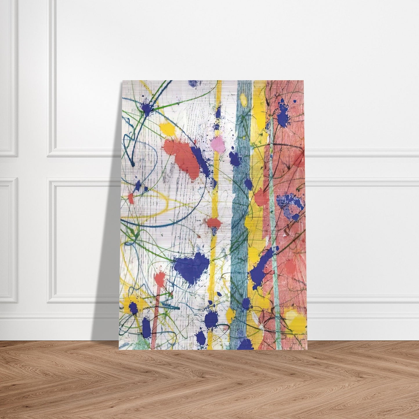 Untitled  EXP-SF-58-08-82  - Sam Francis Brushed Aluminum Print - 70x100 cm / 28x40 inches | Sam Francis Aluminum Print | Sam Francis Prints