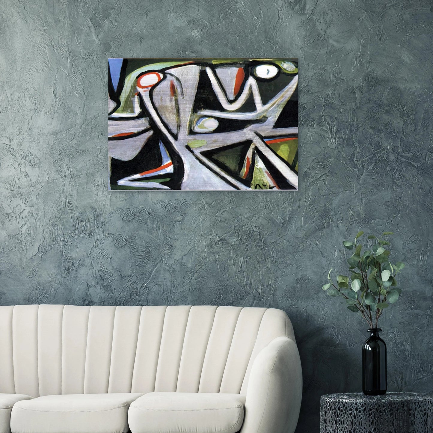 Desertique - 1981 - Bram van Velde Brushed Aluminum Print - 70x100 cm / 28x40 inches | Bram van Velde Aluminum Print | Bram van Velde Prints