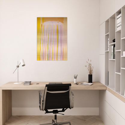 Yellow Prairie - 1972 - Ronnie Landfield Brushed Aluminum Print - 70x100 cm / 28x40 inches | Ronnie Landfield Aluminum Print | Ronnie Landfield Prints