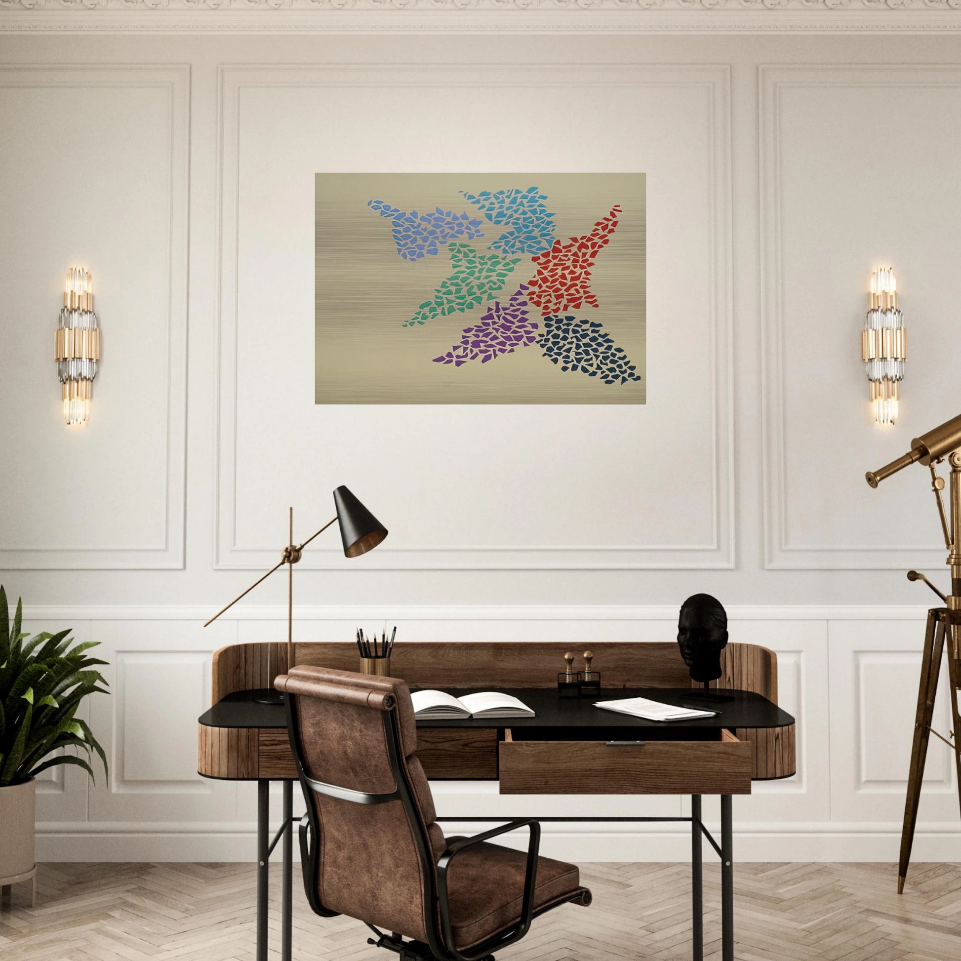 Confetti Pattern - 1973 - Robert Goodnough Brushed Aluminum Print - 70x100 cm / 28x40 inches | Robert Goodnough Aluminum Print | Robert Goodnough Prints