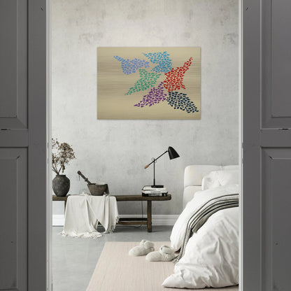Confetti Pattern - 1973 - Robert Goodnough Brushed Aluminum Print - 70x100 cm / 28x40 inches | Robert Goodnough Aluminum Print | Robert Goodnough Prints