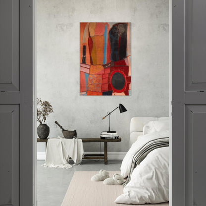 Rock Totems - 1948 - John Ferren Brushed Aluminum Print - 70x100 cm / 28x40 inches | John Ferren Aluminum Print | John Ferren Prints