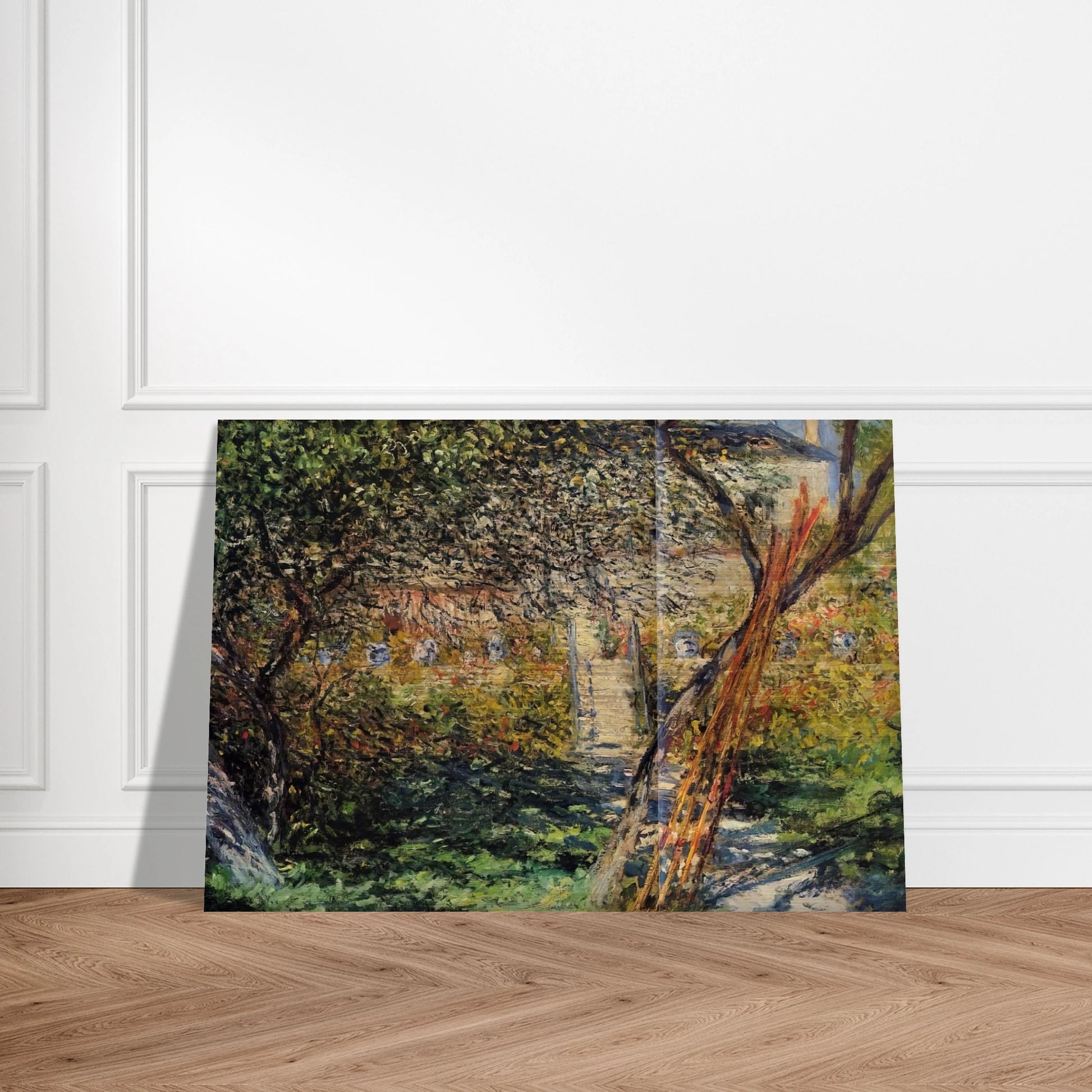 Garden at Vetheuil - claude monet Brushed Aluminum Print - 70x100 cm / 28x40 inches | claude monet Aluminum Print | claude monet Prints