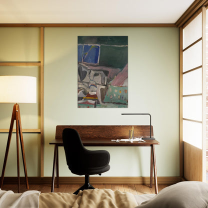Berkeley #58 - Richard Diebenkorn Brushed Aluminum Print - 70x100 cm / 28x40 inches | Richard Diebenkorn Aluminum Print | Richard Diebenkorn Prints