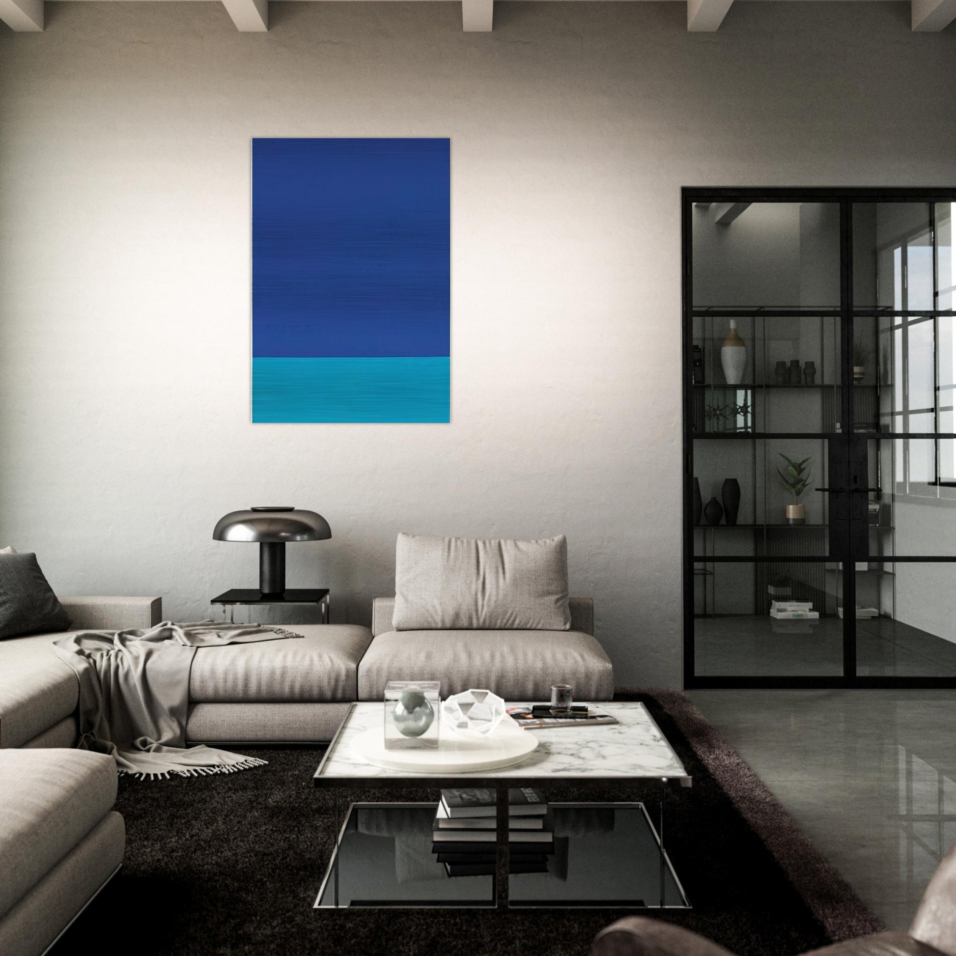 UNTITLED STOFFBILD 1969 - BLINKY PALERMO Brushed Aluminum Print - 70x100 cm / 28x40 inches | BLINKY PALERMO Aluminum Print | BLINKY PALERMO Prints